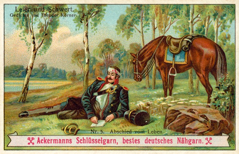 Búcsú az élettől (chromolitho) alkotó: (after) German School
