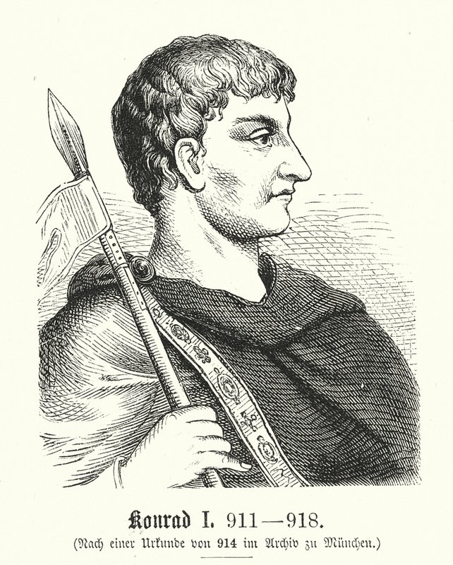 I. Konrád, 881-918 (metszet) alkotó: (after) German School