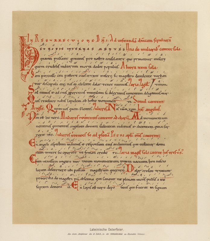 Latin húsvéti ünnepség (színes litográfia) alkotó: (after) German School