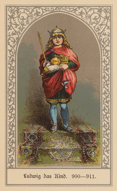 Gyermek Lajos, Kelet-Franciaország királya (színes litográfia) alkotó: (after) German School