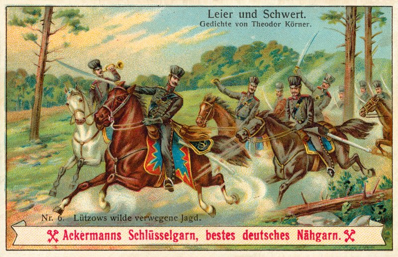 Lutzow vad üldözése. (chromolitho) alkotó: (after) German School