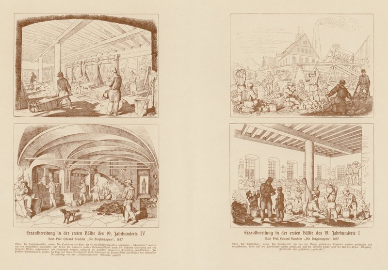 Ércfeldolgozás a 19. század első felében (metszet) alkotó: (after) German School