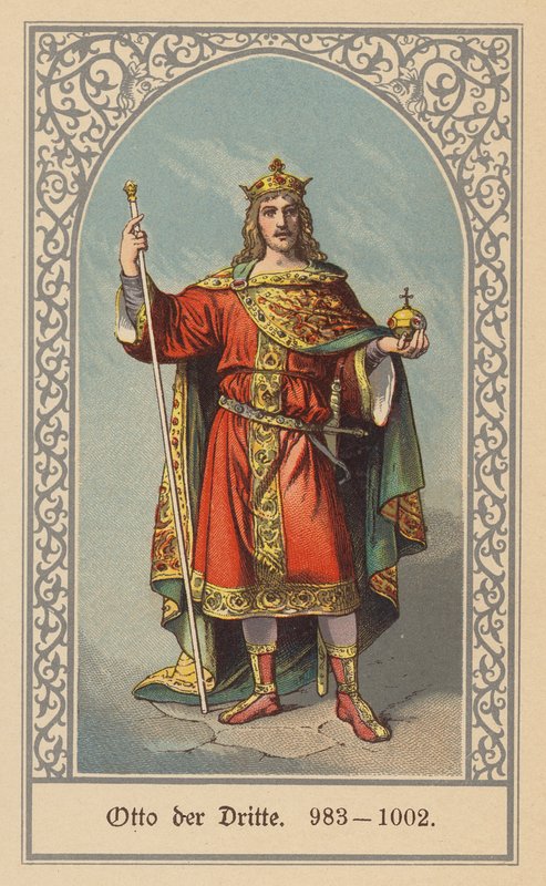 III. Ottó, Németország és Olaszország királya és Szent Római császár (színes litográfia) alkotó: (after) German School