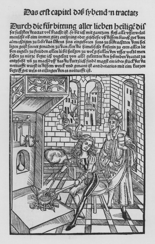 Hieronymus Brunschwig Cirurgia könyve (litho) alkotó: (after) German School