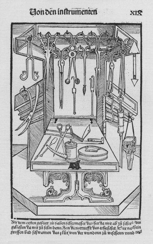 Hieronymus Brunschwig Cirurgia könyve (litho) alkotó: (after) German School