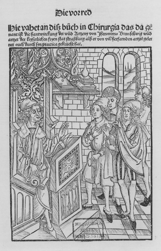 Hieronymus Brunschwig Cirurgia könyve (litho) alkotó: (after) German School