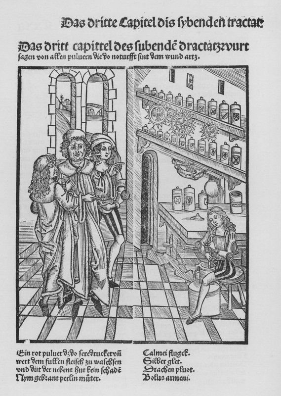 Hieronymus Brunschwig Cirurgia könyve (litho) alkotó: (after) German School