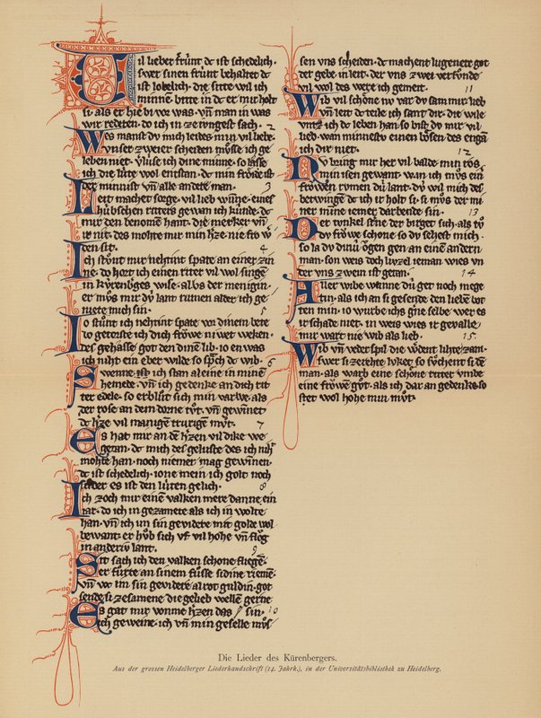Der Kurenberger dalai (színes litográfia) alkotó: (after) German School