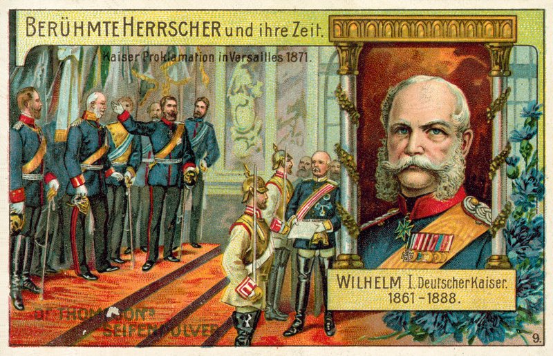 I. Vilmost Versailles-ban kiáltották ki Németország császárává alkotó: (after) German School
