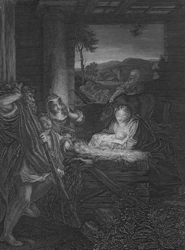 A betlehemes (metszet) alkotó: (c.1489 1534) (after) Correggio