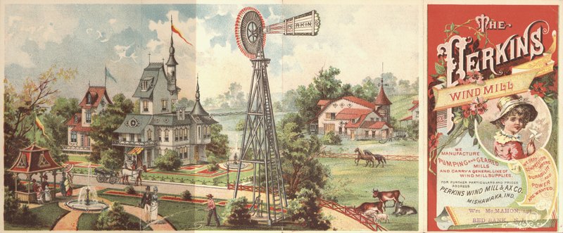 Perkins szélmalmok reklámja alkotó: American School