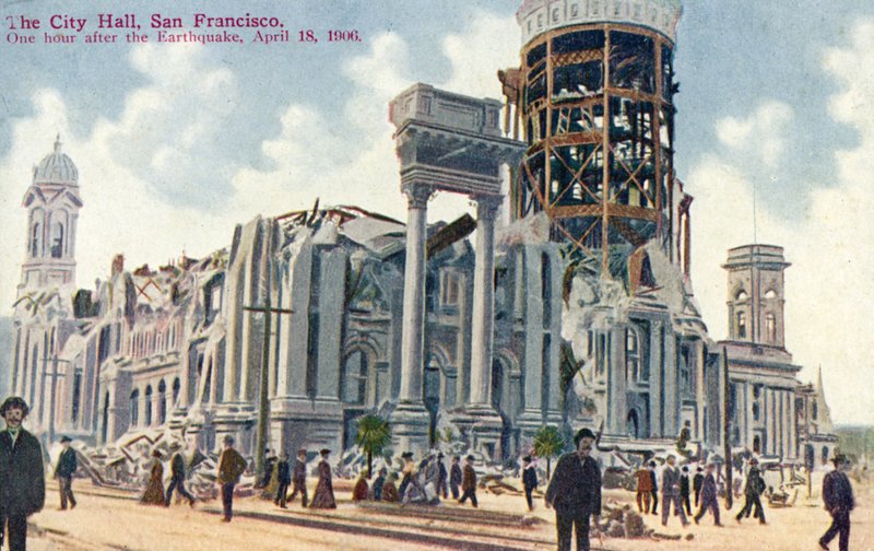 Városháza, San Francisco, az 1906-os földrengés után alkotó: American School
