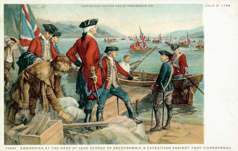 Elindul a Lake George of Abercrombies expedíció élén Fort Ticonderoga ellen alkotó: American School