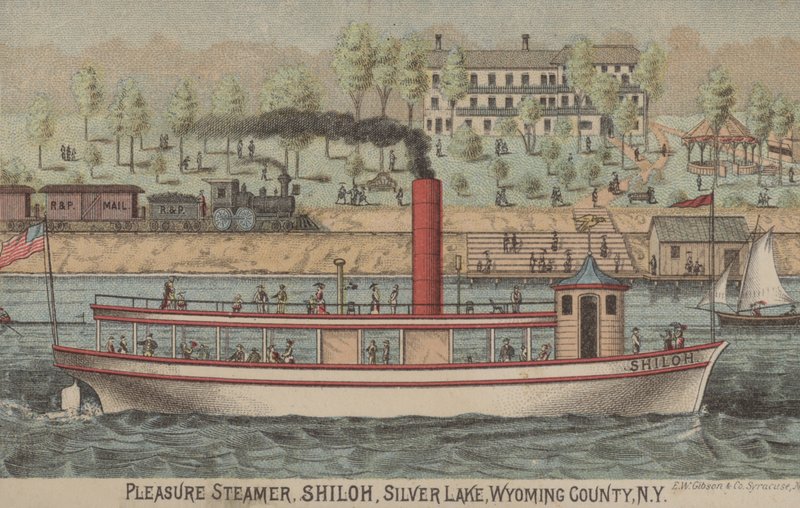 Pleasure Steamer, Shiloh, Silver Lake, Wyoming Country, New York alkotó: American School