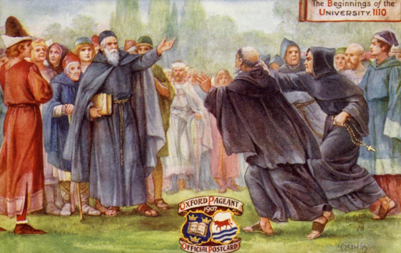 Beginnings of Oxford University, 1110, Oxford Pageant, 1907 alkotó: English School