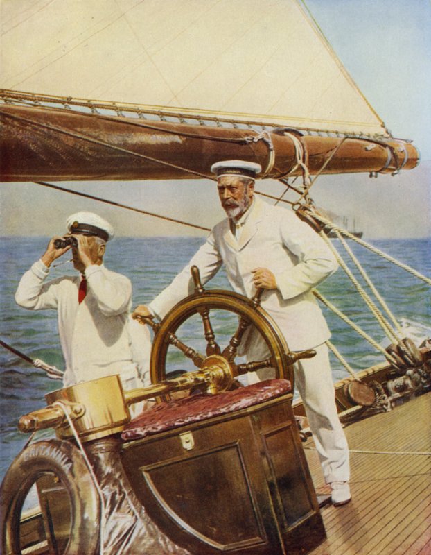 György király vitorlásként a Cowes-ban 1924-ben alkotó: English School