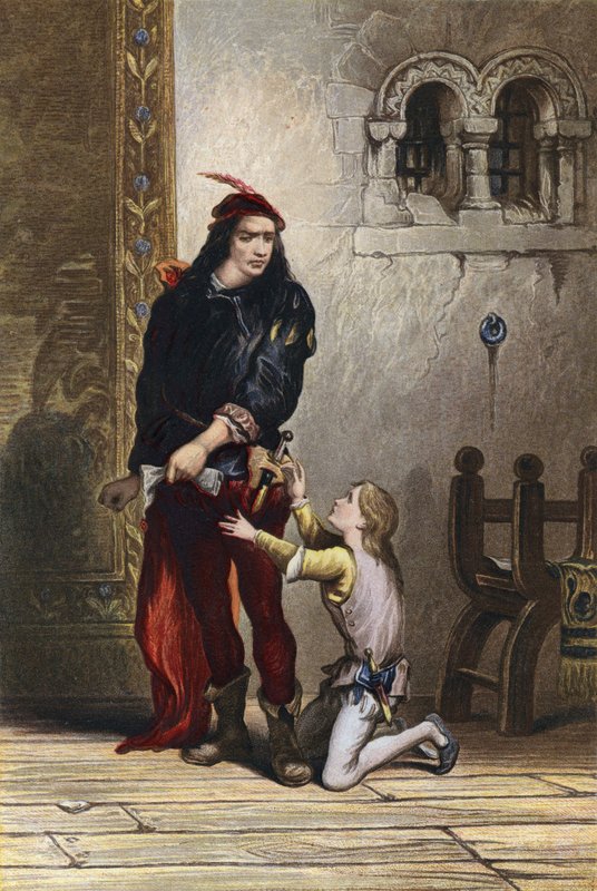 Shakespeare, János király, IV. felvonás, 1. jelenet alkotó: English School