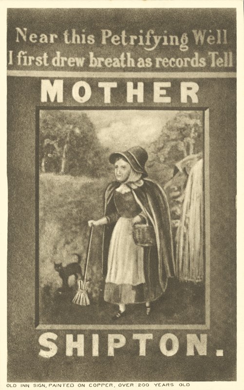 Jel a Mother Shipton Inntől, Knaresborough, Yorkshire alkotó: English School