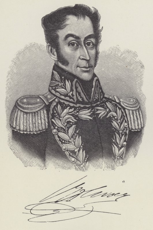 Simon Bolivar, venezuelai katonai és politikai vezető alkotó: English School