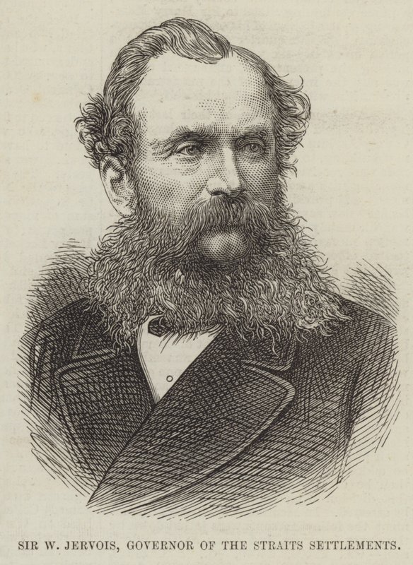 Sir W Jervois, a Straits települések kormányzója alkotó: English School