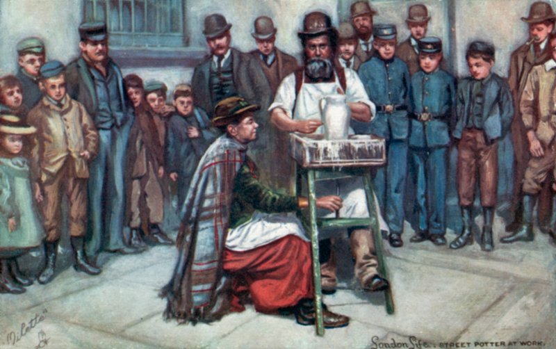 Street Potter munka közben alkotó: English School