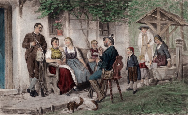 A városi sportolók (színes fotógravúr) alkotó: English School