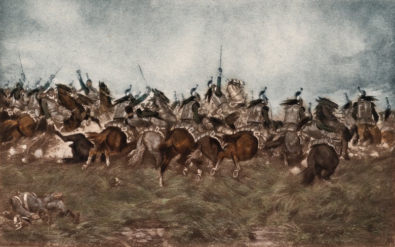 The Old Guard at Waterloo (színes fotógravúr) alkotó: English School