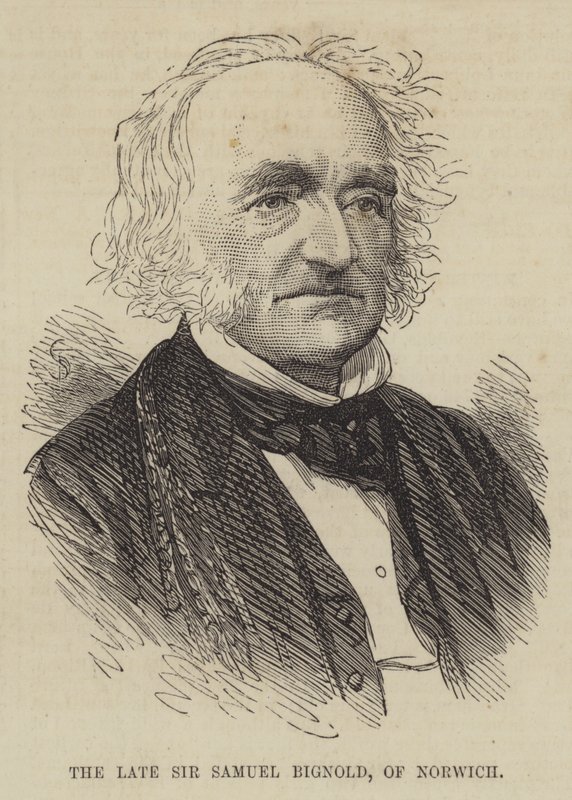 A néhai Sir Samuel Bignold, Norwichból alkotó: English School