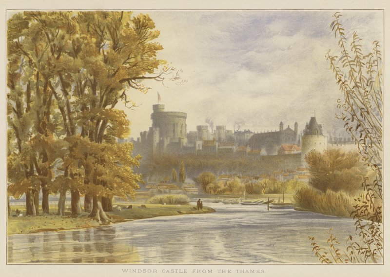 Windsori kastély a Temzétől alkotó: English School