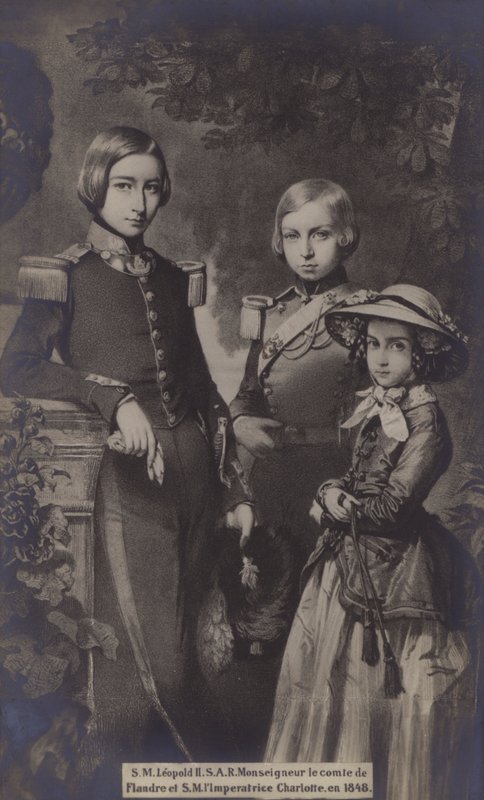 S M Leopold II, S A R Monseigneur Le Comte De Flandre, S M LImperatrice Charlotte, 1848 alkotó: European School