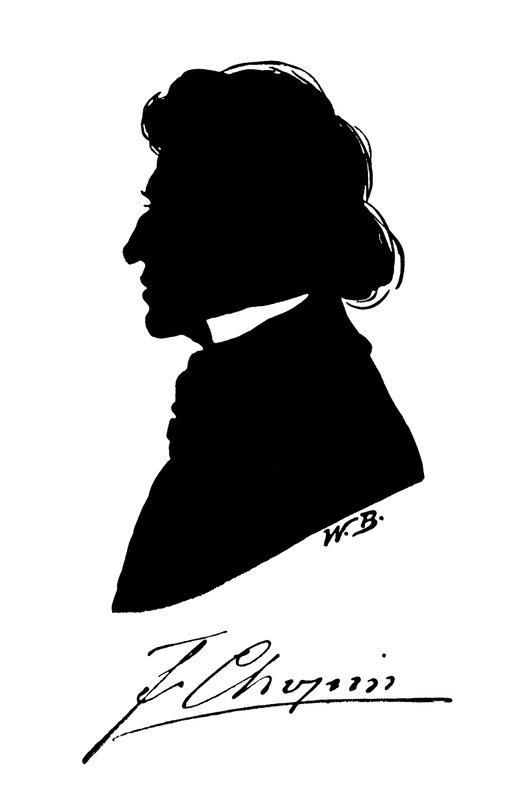 Frederic Chopin sziluettje alkotó: European School