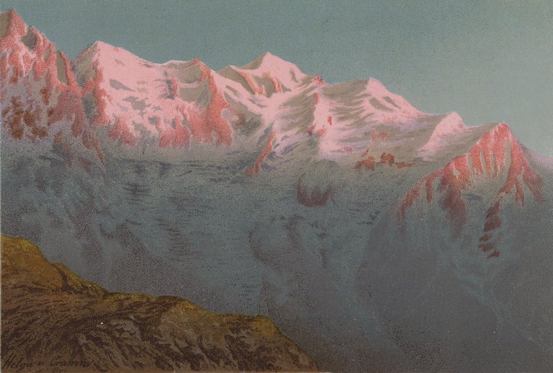 Naplemente a Mont Blanc-on alkotó: European School