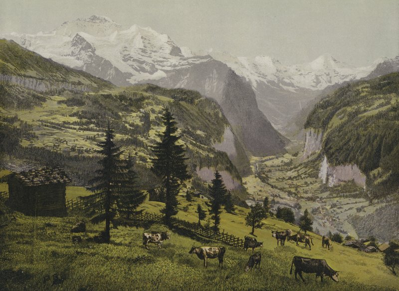 Wengen és a Lauterbunnen-völgy, Berni Oberland, Svájc alkotó: European School