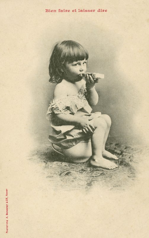 Gyermek eszik egy szelet kenyeret alkotó: French Photographer
