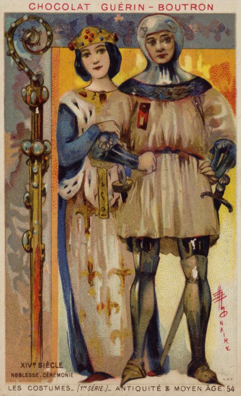 Nemesi ünnepi viselet, 14. század alkotó: French School