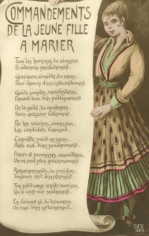 Parancsok, hogy a fiatal lány férjhez menjen alkotó: French School