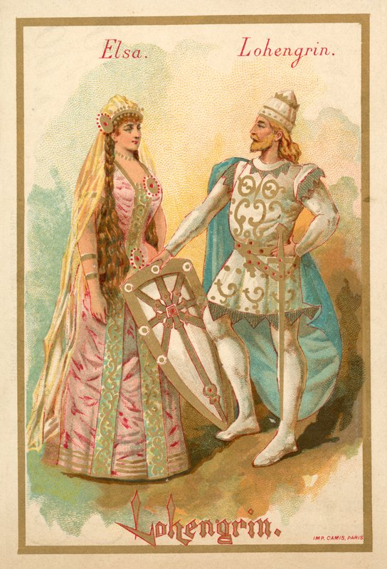 Elza és Lohengrin, Richard Wagner Lohengrin című operájából alkotó: French School