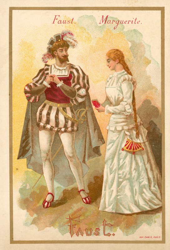 Faust és Marguerite, Charles Gounod Faust című operájából alkotó: French School