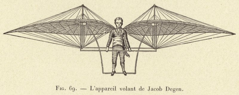 Appareil volant de Jacob Degen alkotó: French School