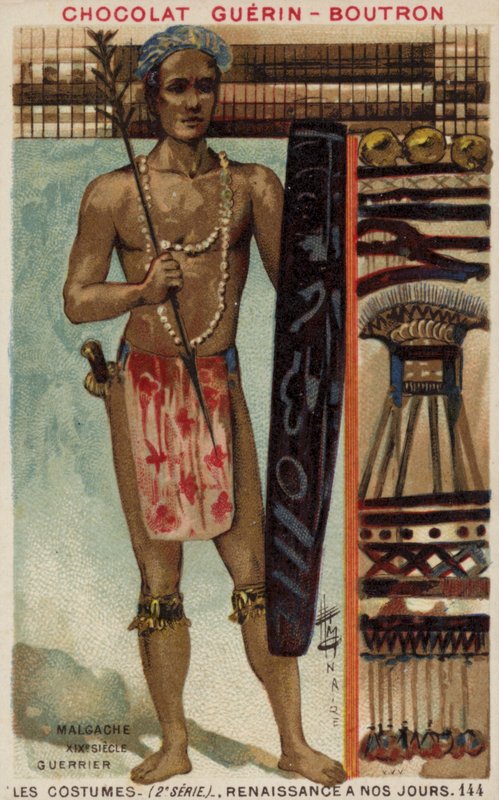 Madagaszkár harcos, 19. század alkotó: French School