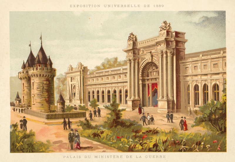 A hadügyminisztérium palotája, Universelle Exposition 1889, Párizs alkotó: French School