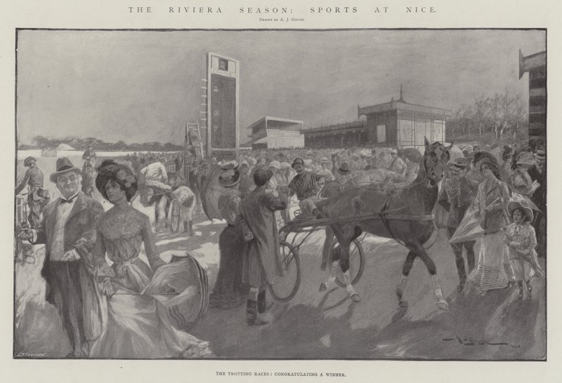 Riviéra szezon, Sports at Nice litho alkotó: A. J. Gough