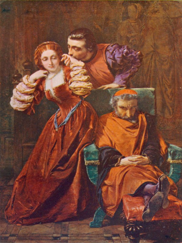 Shakespeare: Silvia és Valentine, A veronai két úr, III. felvonás, 1. jelenet (színes litó) alkotó: A. E. Elmore