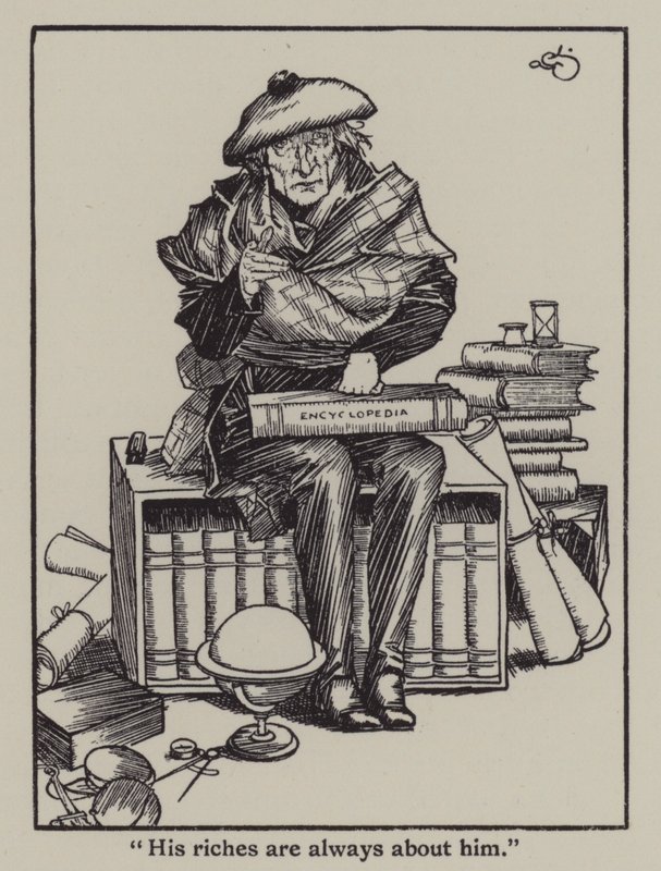 Illusztráció Charles Lamb Elia esszéihez (litho) alkotó: A. Garth Jones