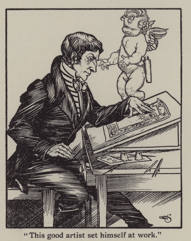Illusztráció Charles Lamb Elia esszéihez (litho) alkotó: A. Garth Jones