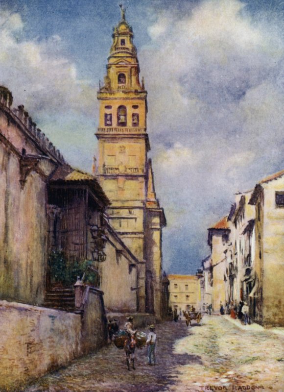 Cordova, Calle Cardinal Herrera (színes litó) alkotó: A. Trevor Haddon