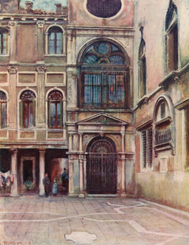 Scuola Di S Giovanni Evangelista udvara alkotó: A. Trevor Haddon