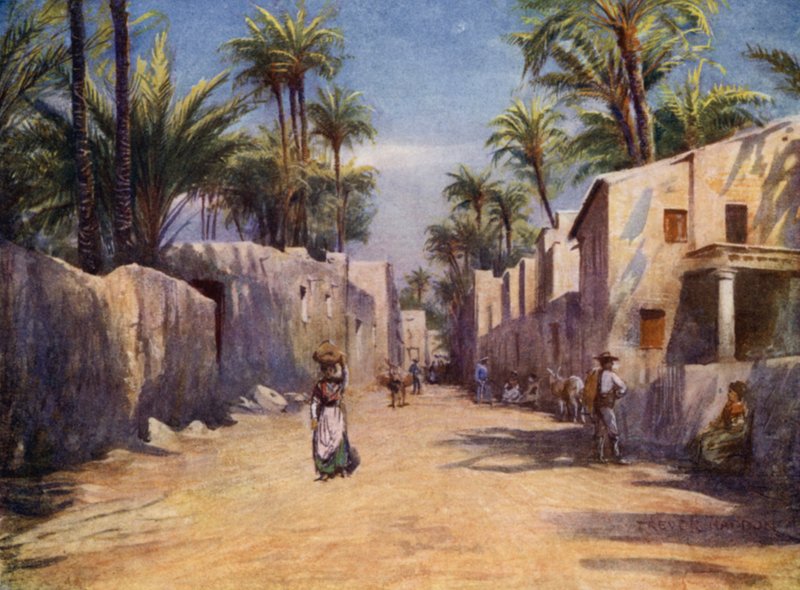 Elche, A Street (színes litó) alkotó: A. Trevor Haddon