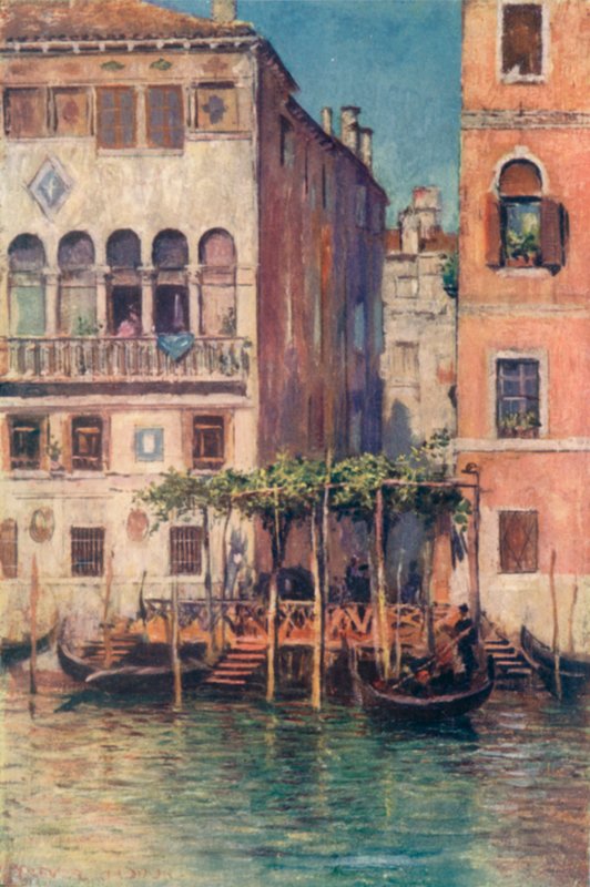 Palazzo Sicher és Traghetto Della Madonnetta alkotó: A. Trevor Haddon
