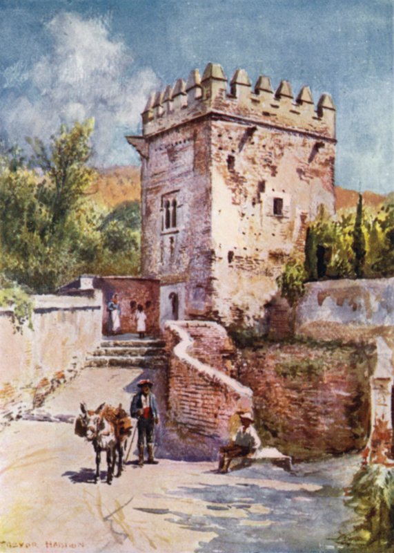 Az Alhambra, a Csúcsok tornya (színes litó) alkotó: A. Trevor Haddon